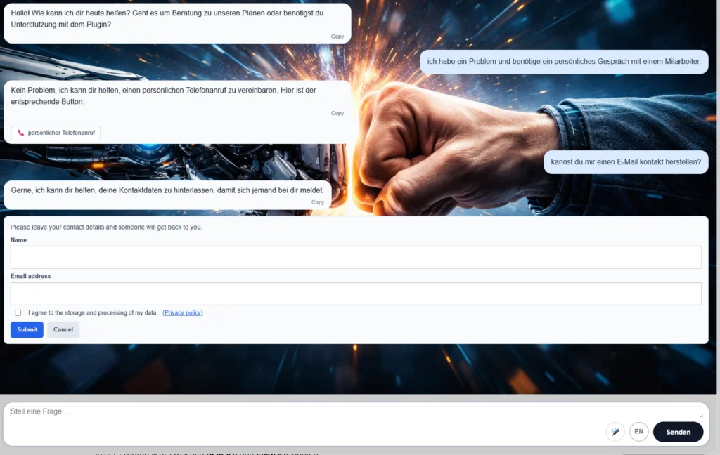 BKiAI Chat Lead-Verwaltung und Aktionssteuerung im WordPress-Backend