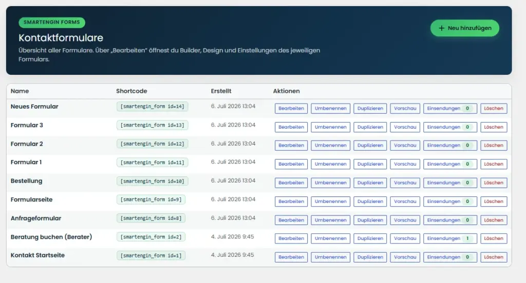 smartEngin-Formulare