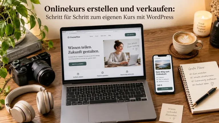 Onlinekurs erstellen und verkaufen: Schritt für Schritt zum eigenen Kurs mit WordPress