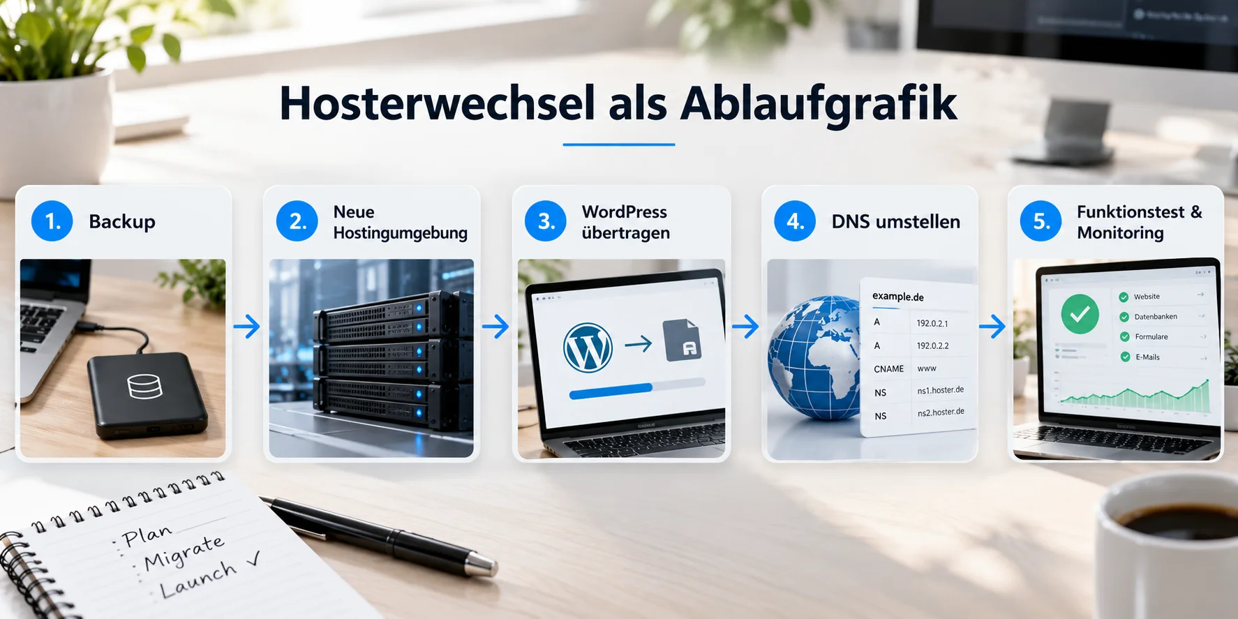 Ablauf eines WordPress-Hosterwechsels